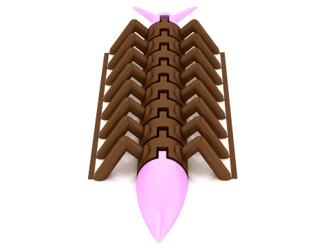 Flexy Centipede Figure 3D Model
