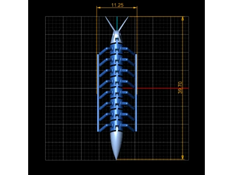 Flexy Centipede Figure 3D Model