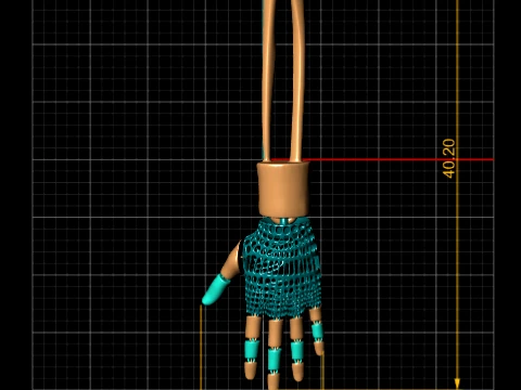 Flexy Skeleton Hands 3D Model