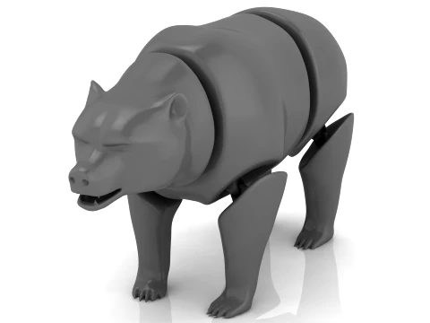 Flexy Bear Figure 3D Model