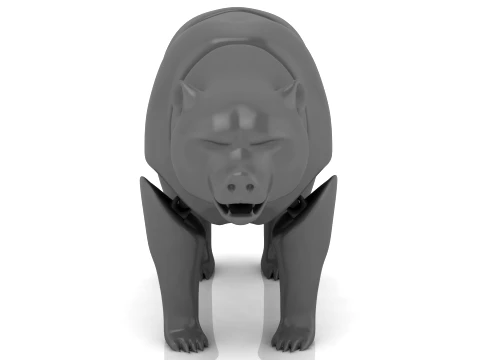 Flexy Bear Figure 3D Model