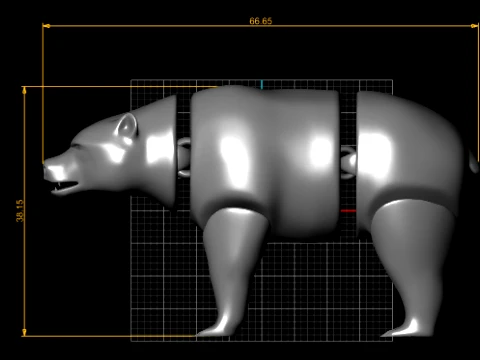 Flexy Bear Figure 3D Model