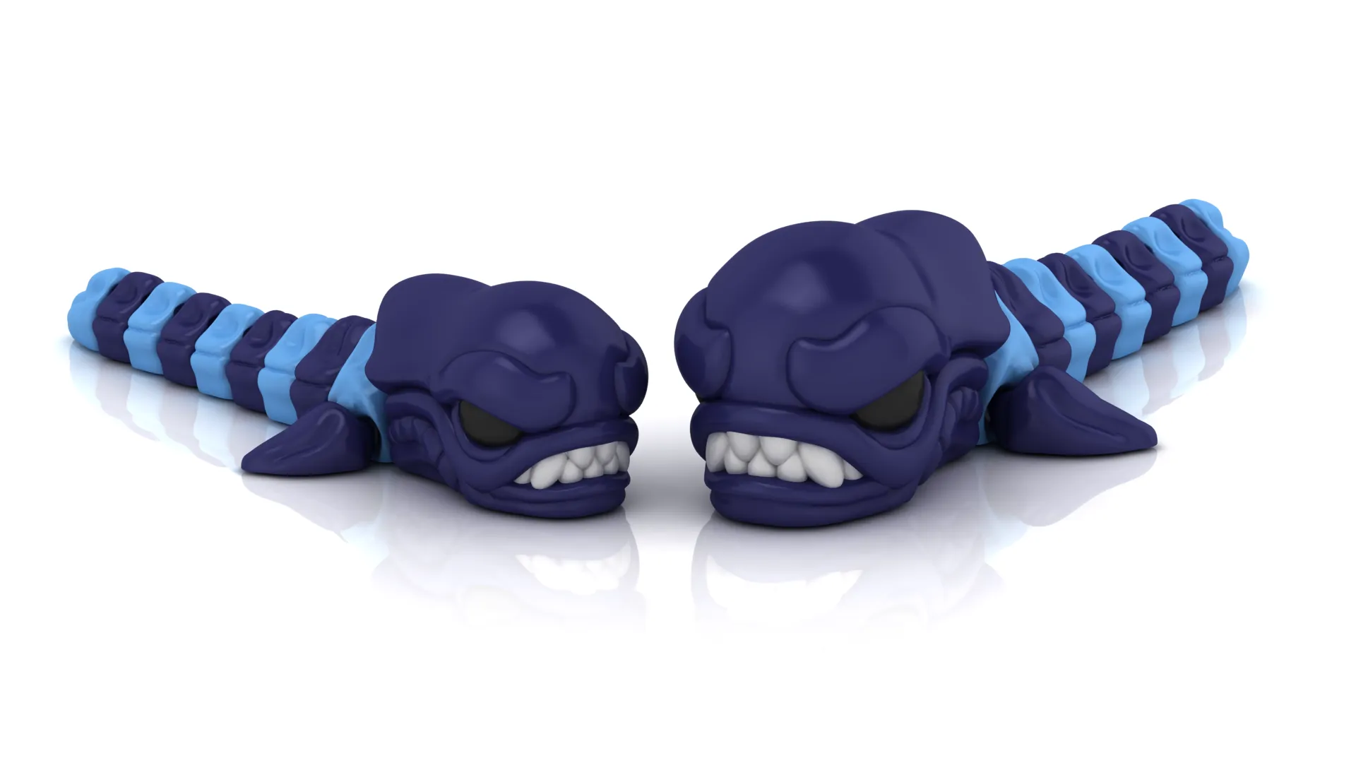 Flexy Monster Fish 3D Model .c4d .max .obj .3ds .fbx .stl .blend 