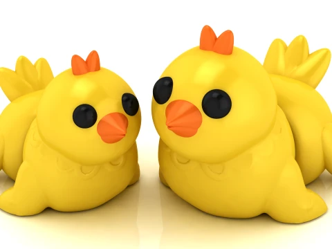 Миле курча Флексі 3D Модель