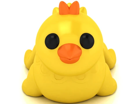 Cute Flexy Chicken 3D Model