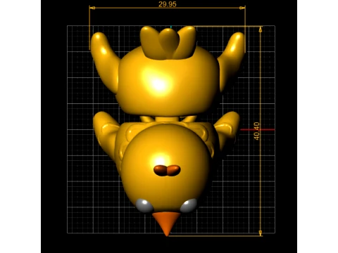 Cute Flexy Chicken 3D Model