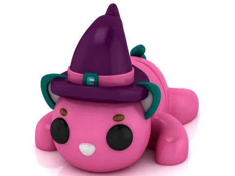 Witch Cat Figure 3D Model