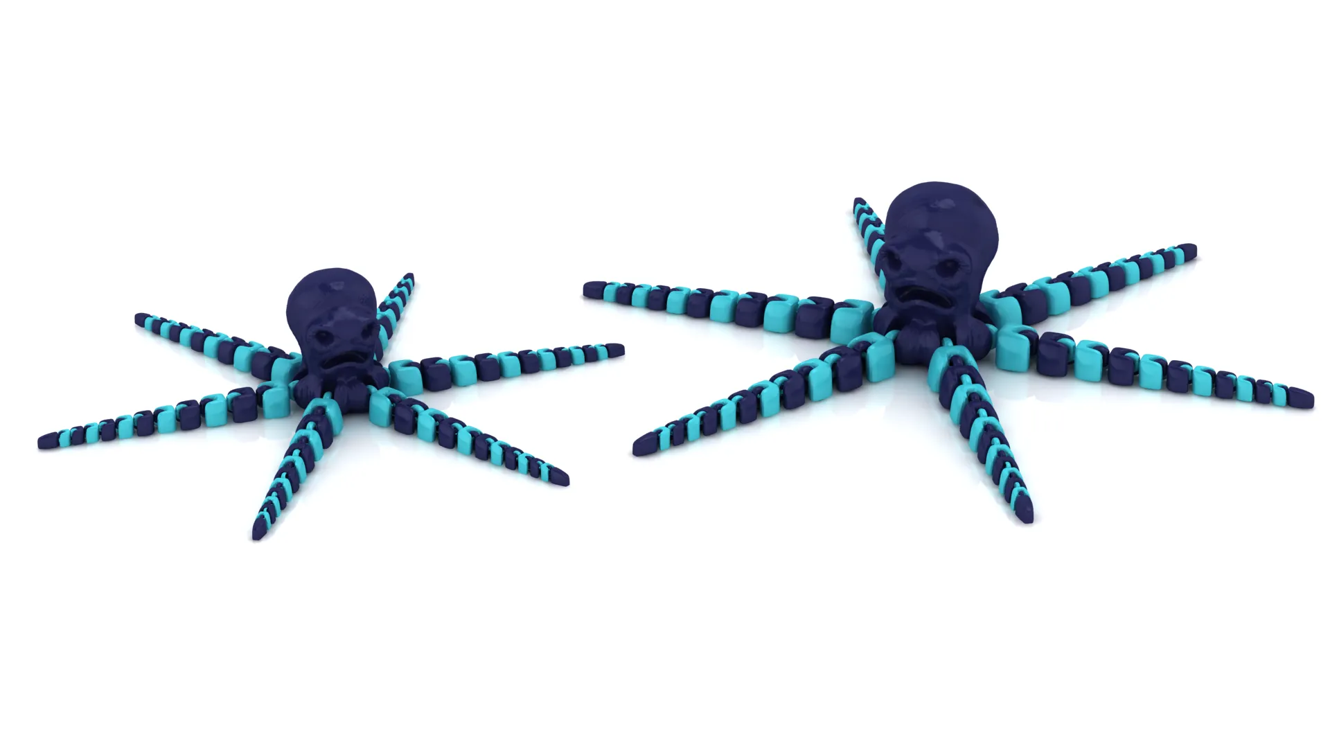 Flexy Octopus Figure 3D Model .c4d .max .obj .3ds .fbx .stl .blend 