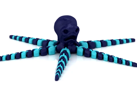 Flexy Octopus Figure 3D Model