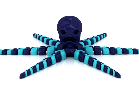Flexy Octopus Figure 3D Model