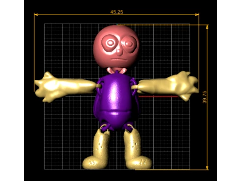 Flexy Fire Hands Figure 3D Model