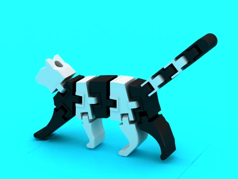 Flexi Puzzle Cat 3D Model