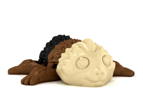 Sleepy Horned Toad 3D Model
