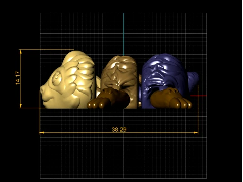 Sleepy Horned Toad 3D Model