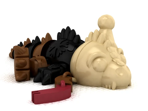 Spiky Dino Creature 3D Model