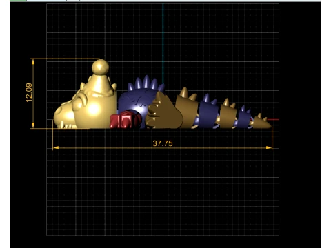 Spiky Dino Creature 3D Model