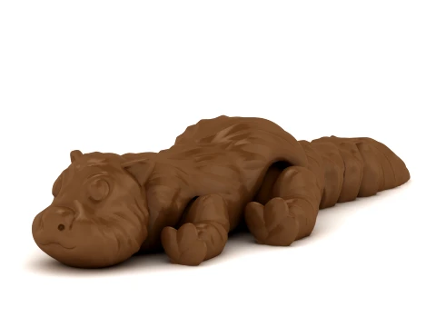 Furry Segmented Beast 3D Model