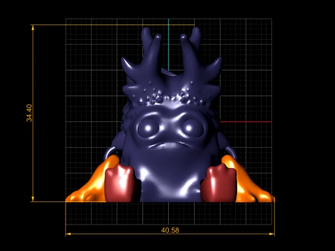 Dark Horned Creature 3D Model