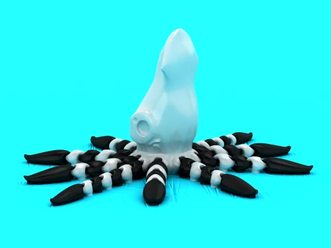 Flexi Spider Creature 3D Model
