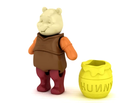 Honey Bear Toy 3D Model