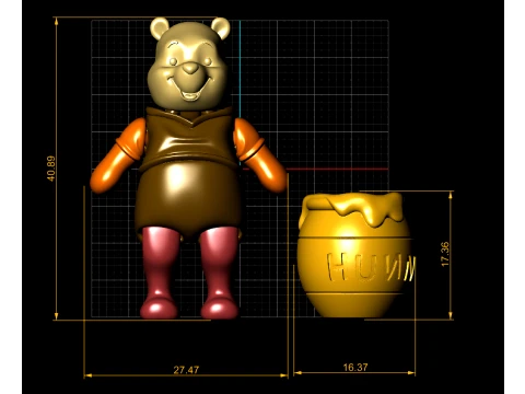 Honey Bear Toy 3D Model