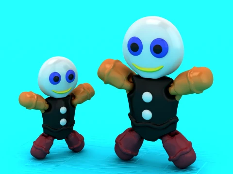 lindo robot de juguete Modelo 3D