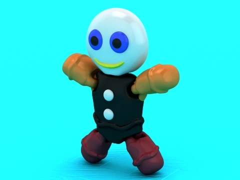 Cute Robot Toy 3D Model