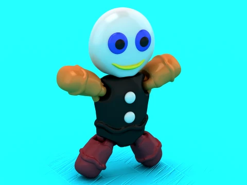 Cute Robot Toy 3D Model