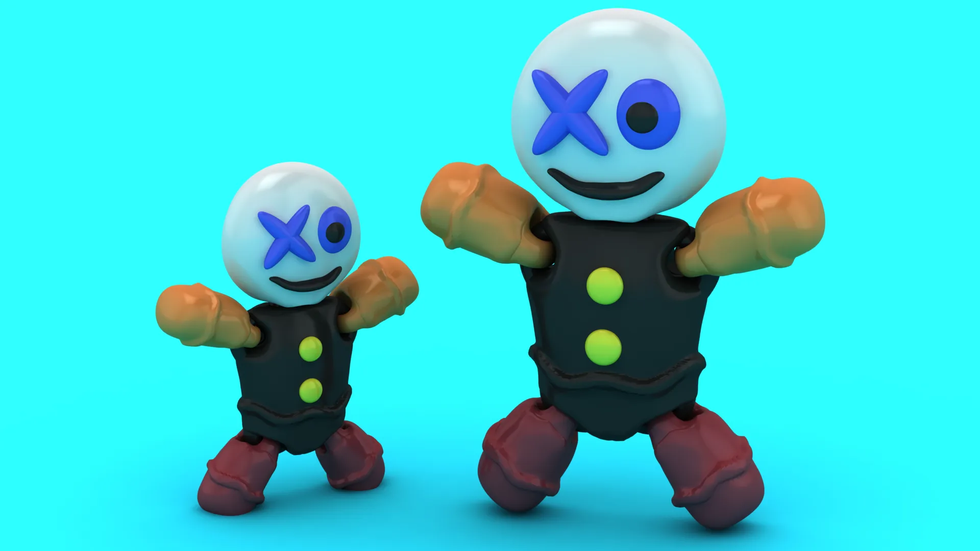 XO Face Robot 3D Model .c4d .max .obj .3ds .fbx .stl .blend 
