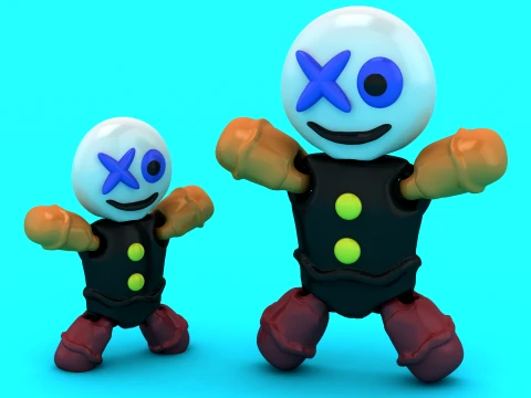 Robot facial XO Modelo 3D