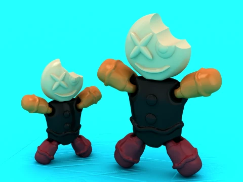 Robot de galletas mordidas Modelo 3D