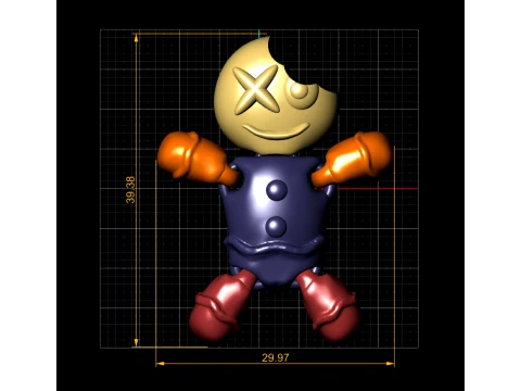 Bitten Cookie Robot 3D Model
