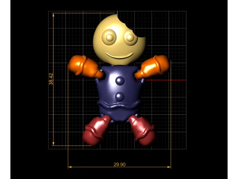 Bitten Egg Character 3D Model