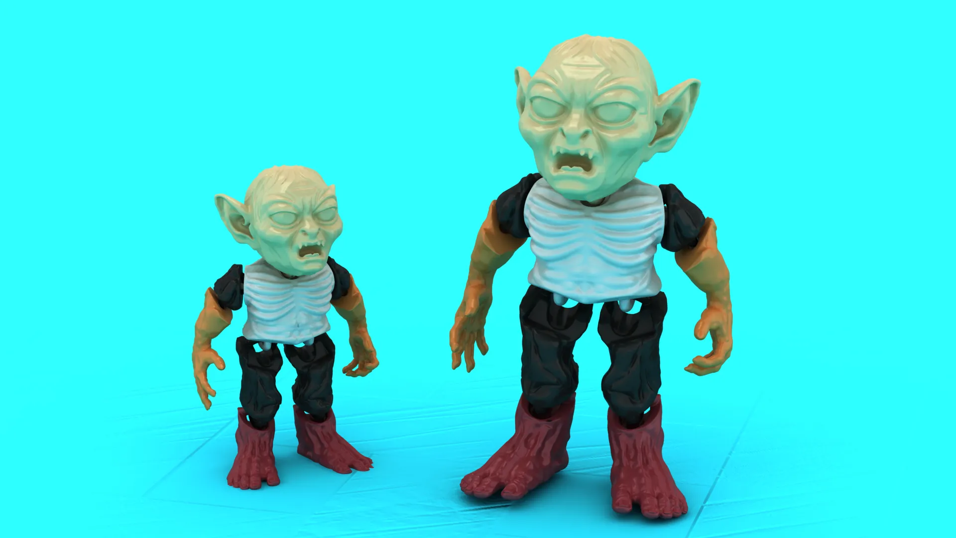 Creepy Goblin Creature 3D Model .c4d .max .obj .3ds .fbx .stl .blend 