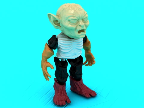 Creepy Goblin Creature 3D Model