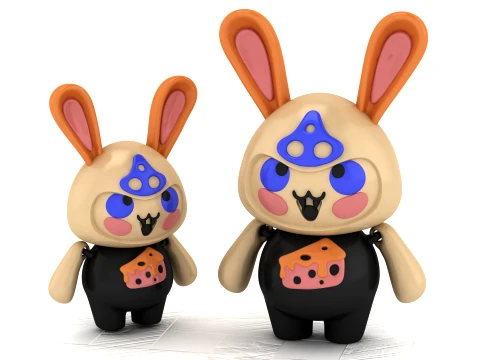 Lindo personaje de conejito Modelo 3D