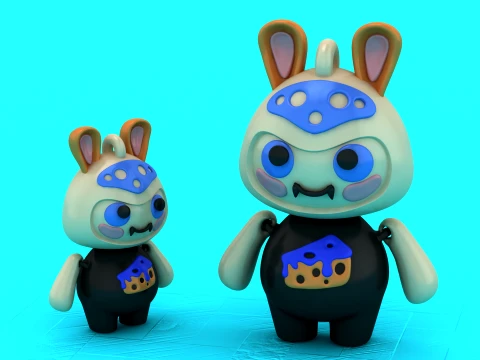 Juguete de conejito vampiro Modelo 3D