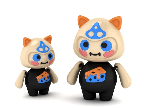 Personaggio simpatico gatto Modello 3D