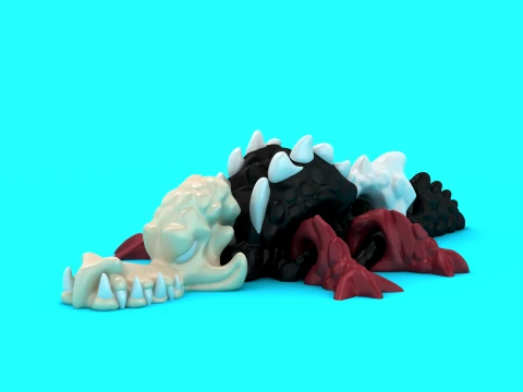 Spiky Fanged Monster 3D Model