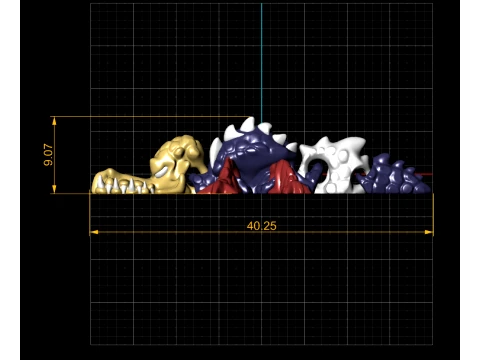 Spiky Fanged Monster 3D Model
