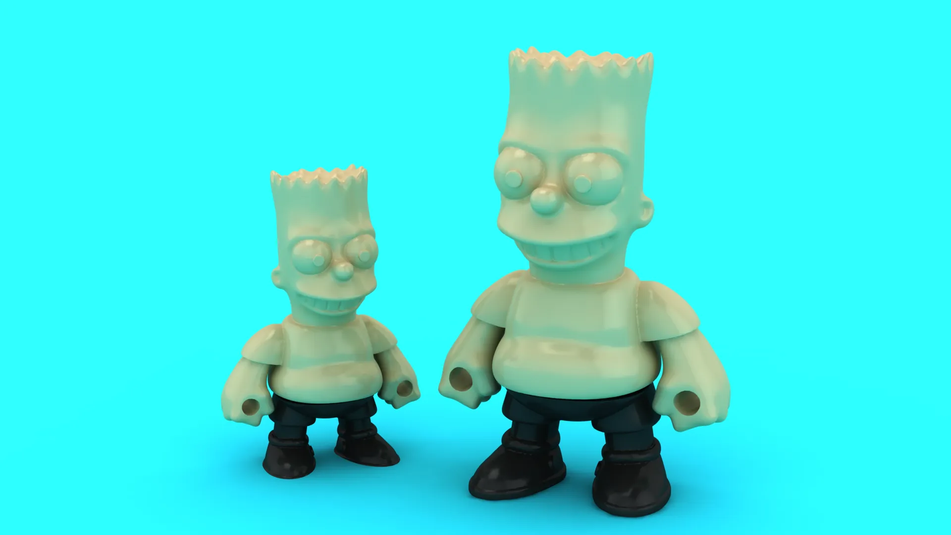 Cartoon Boy Figure 3D Model .c4d .max .obj .3ds .fbx .stl .blend 
