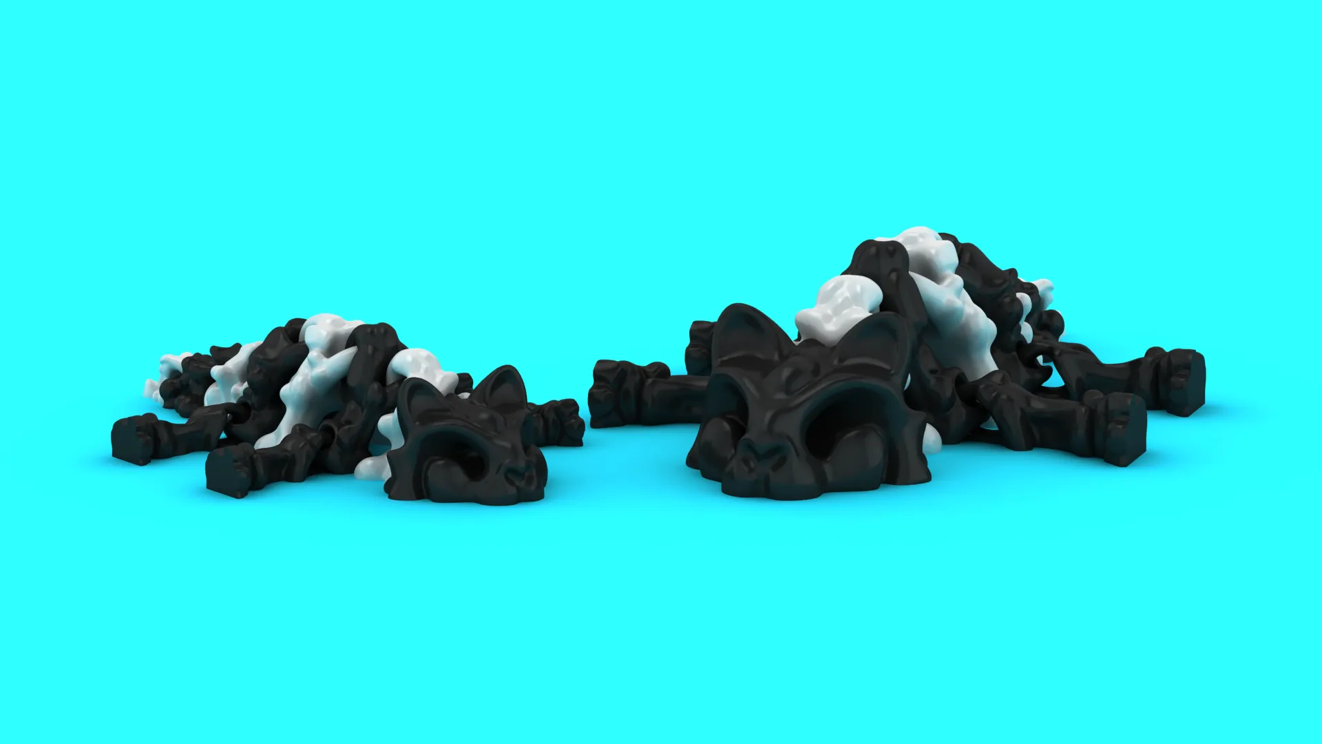 Curled Panda Creature 3D Model .c4d .max .obj .3ds .fbx .stl .blend 