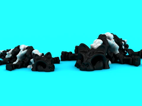 Criatura Panda Enroscada Modelo 3D
