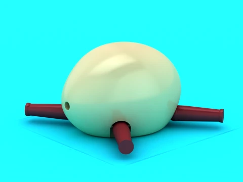 Round Stick Creature 3D Model