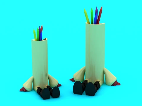 Portal&aacute;pices con patas de monstruo Modelo 3D