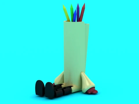 Monster Leg Pen Holder 3D Model