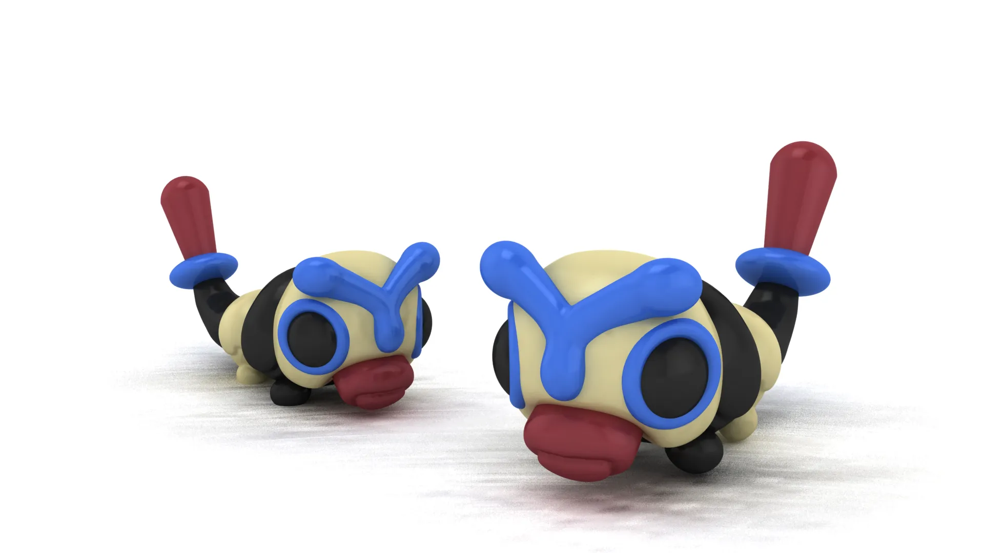Cute Caterpillar Creature 3D Model .c4d .max .obj .3ds .fbx .stl .blend 