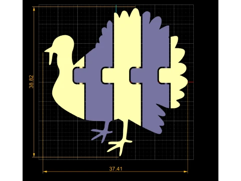 Flexi Turkey Puzzle 3D Model