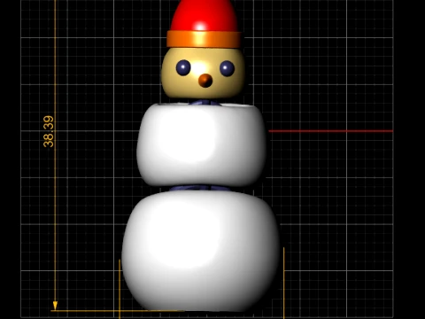 Cute Snowman Toy 3D Model