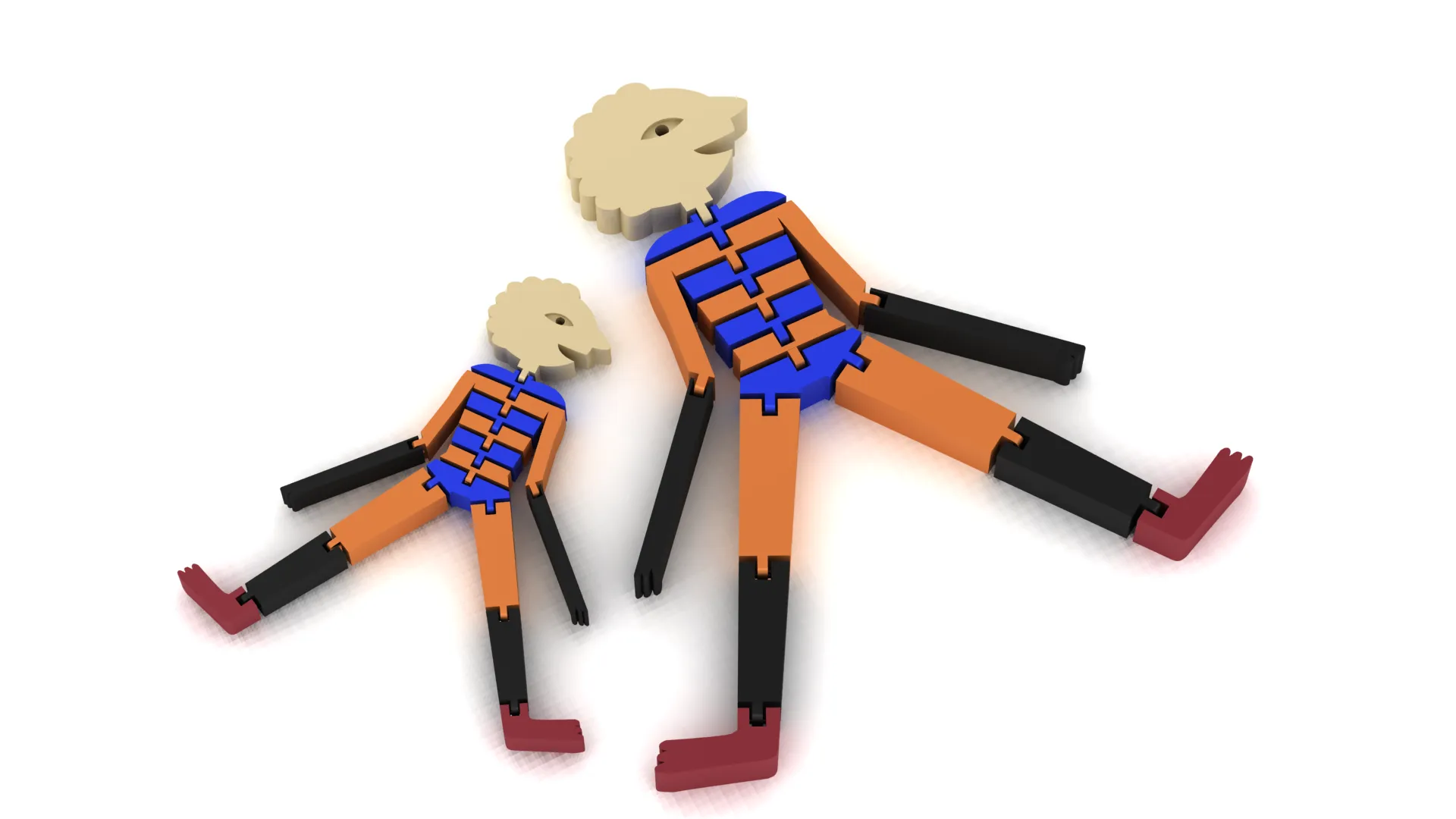 Flexi Sheep Character 3D Model .c4d .max .obj .3ds .fbx .stl .blend 